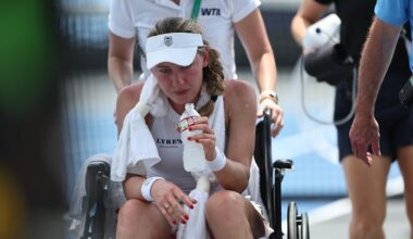 Tennis player Ekaterina Alexandrova collapses in 34C heat in Memphis Classic