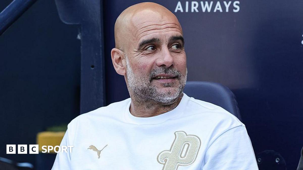 Pep Guardiola sat in the dugout at Etihad Stadium during his time in charge of Manchester City