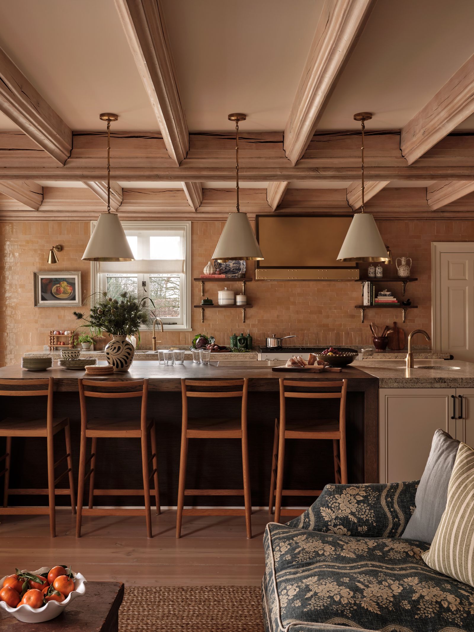 Image may contain Indoors Interior Design Kitchen Home Decor and Kitchen Island