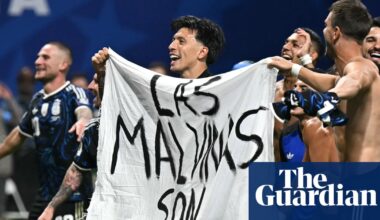 ‘Malvinas are Argentinian’: World Cup holders celebrate win over England with Falklands banner | World Cup 2026