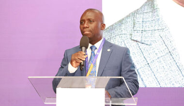 Kirk Thomas addresses delegates moments after being elected president of the British Union Conference during the Session