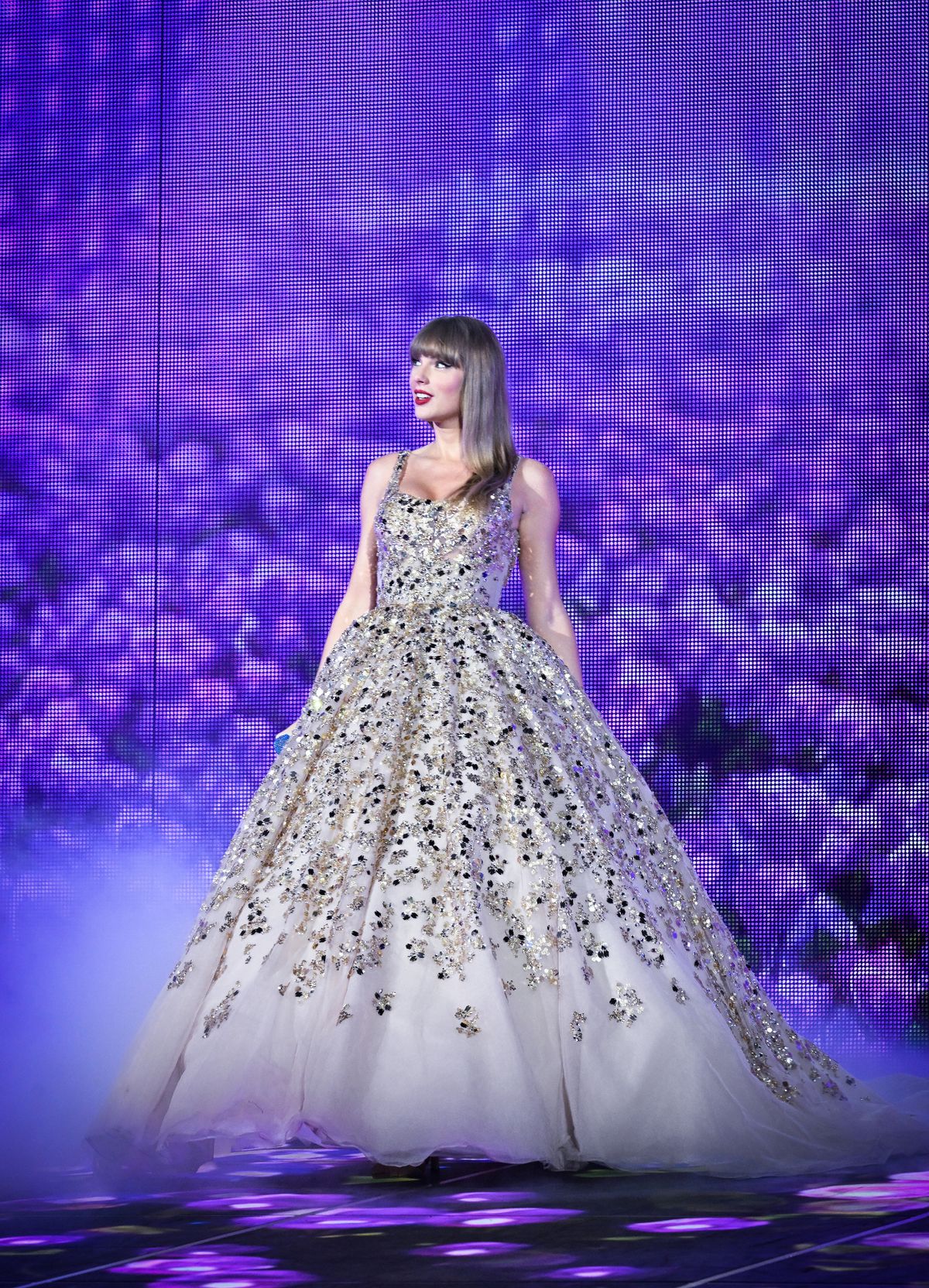 Taylor in a ball gown