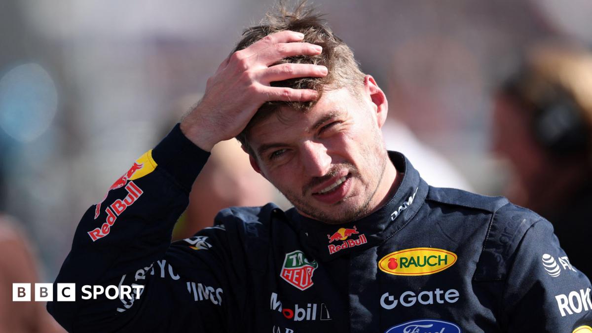 Red Bull's Max Verstappen runs his hands through his hair
