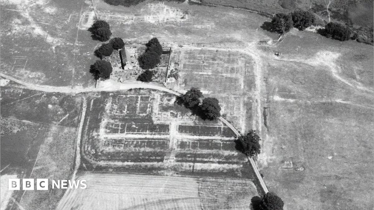 Caerhun or Canovium Roman fort, Conwy; a rebalanced image revealing new details of buried Roman buildings (17 July 2026).