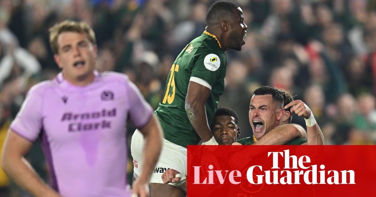 South Africa 42-28 Scotland: Nations Championship rugby – live | Nations Championship