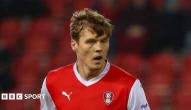 Sean Raggett in action for Rotherham United.
