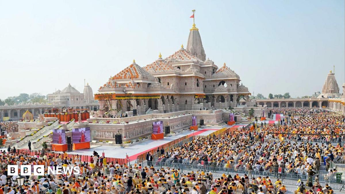 Outside view of the Ram Mandir