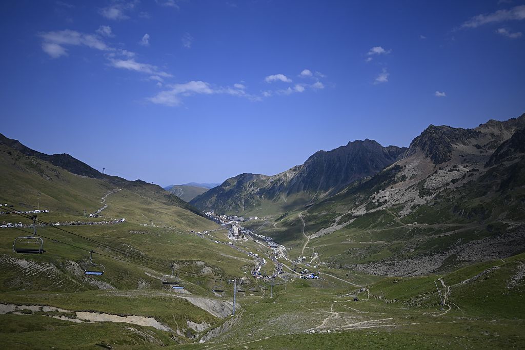 Illustration picture taken during stage 6 of the 2026 Tour de France cycling race, a stage of 186 km from Pau to Gavarnie-Gedre, on Thursday 09 July 2026. The 113th edition of the Tour de France starts on Saturday 4 July in Barcelona, Spain, and will finish in Paris, France on the 26th of July. BELGA PHOTO POOL BERNARD PAPON (Photo by POOL BERNARD PAPON / BELGA MAG / Belga via AFP)