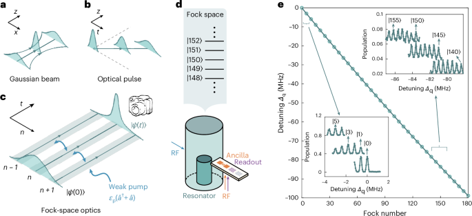 Principles of optics in Fock space for the scalable manipulation of large quantum states