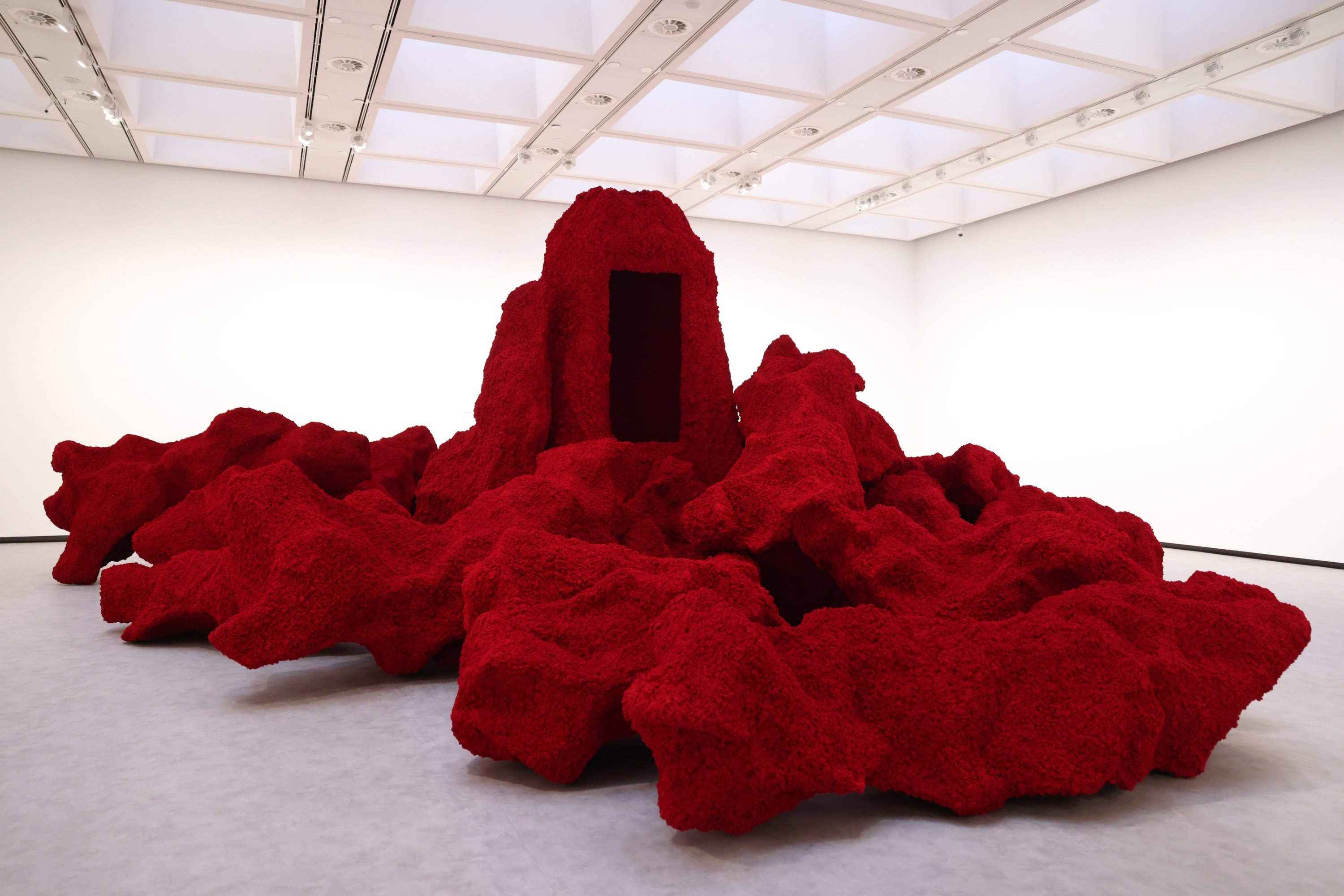 A detail of the work “Ha Makom” at the Anish Kapoor exhibition at the Hayward Gallery, London, U.K., June 15, 2026. (EPA Photo)