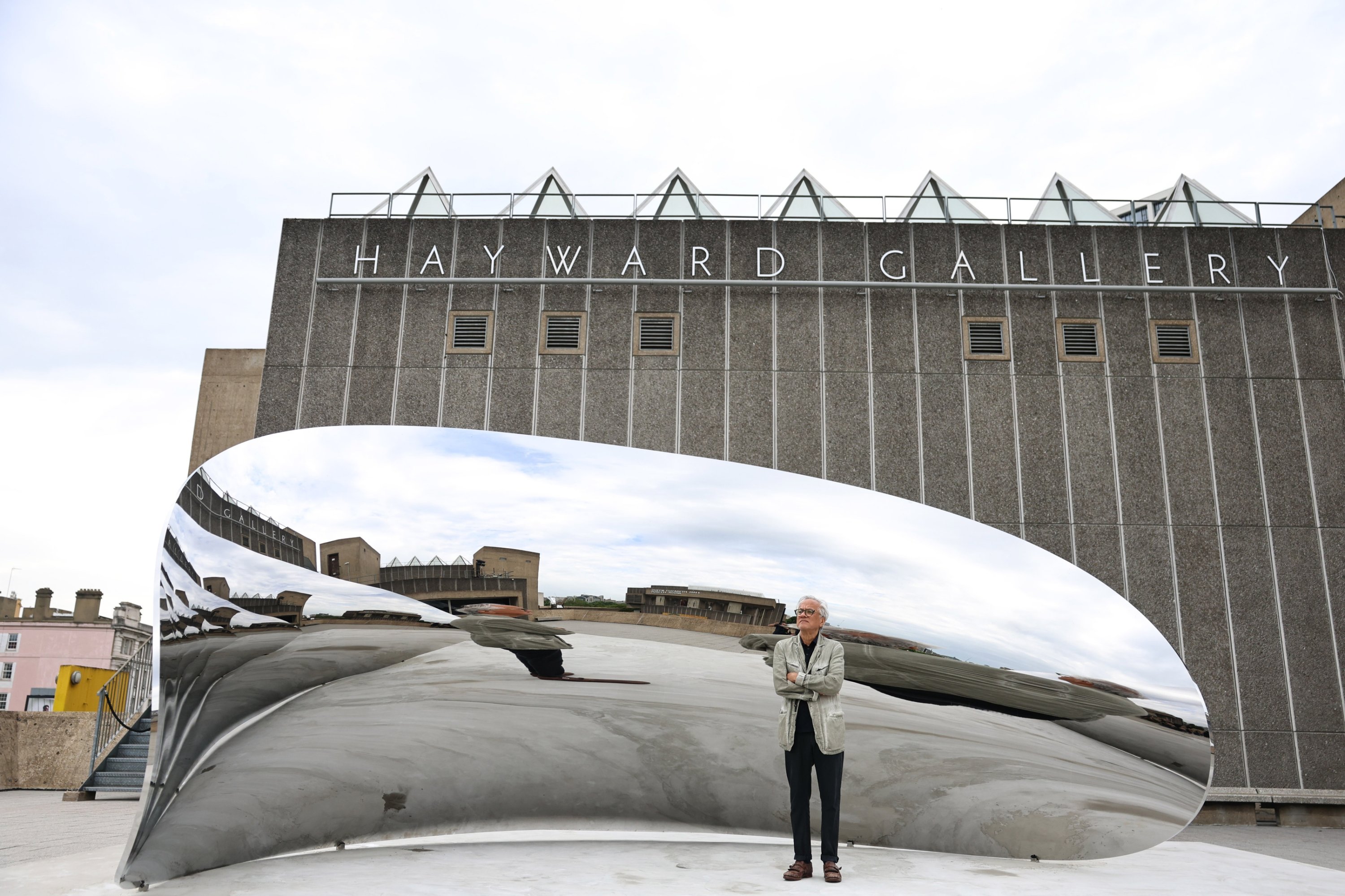 British Indian artist Anish Kapoor poses for photographers at the Anish Kapoor exhibition at the Hayward Gallery, London, U.K., June 15, 2026. (EPA Photo)