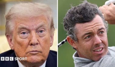 US President Donald Trump and six-time major winner Rory McIlroy