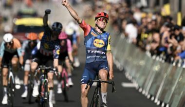 Tour de France: Mads Pedersen scorches stage 4 sprint with Quinn Simmons closing for Lidl-Trek one-two as yellow jersey changes hands