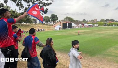 Nepal fans at Grainville for Jersey v Nepal