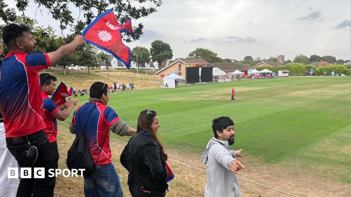 Nepal fans at Grainville for Jersey v Nepal