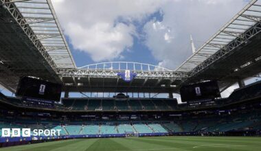 General view inside the stadium the Miami Stadium