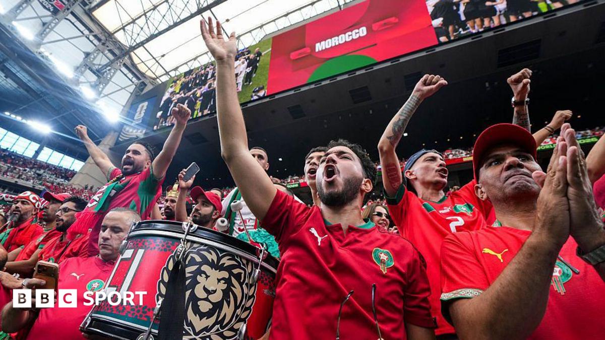 Morocco fans during their last-16 World Cup match against Canada