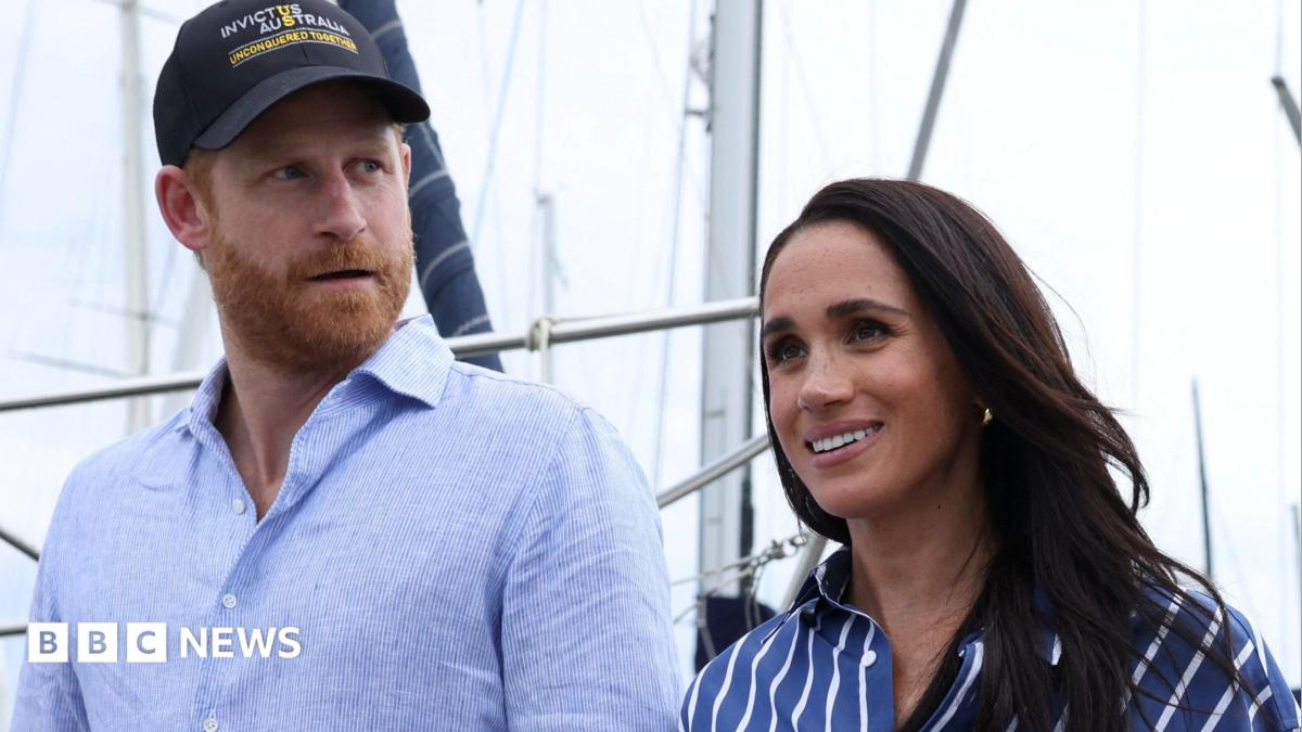 Prince Harry and Meghan, head and shoulders, on a picture from Australia in April 2026