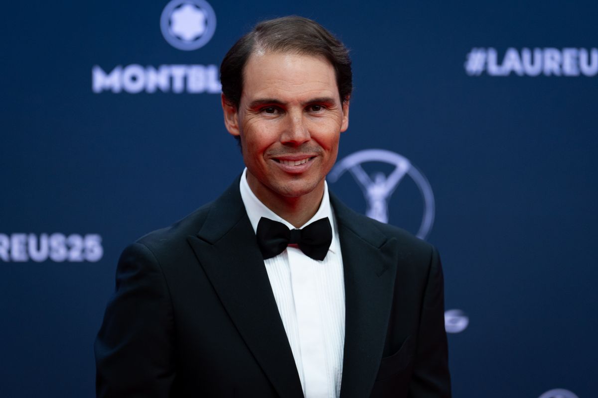 Rafa Nadal is all smiles in a kimono during a family getaway to Japan