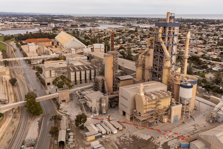 The Adbri Cement factory side on the Lefevre Peninsula.