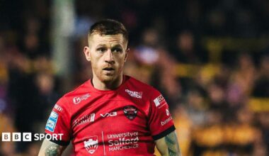 Marc Sneyd in action for Salford Red Devils