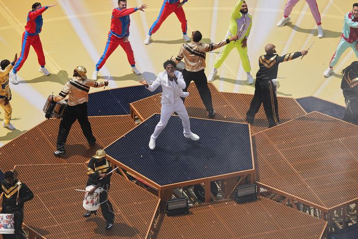 Influencer IShowSpeed performs before the World Cup final soccer match between Spain and Argentina in East Rutherford, N.J., near New York, Sunday, July 19. AP-Yonhap