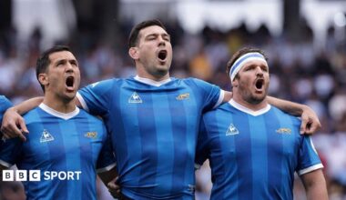 Argentina before playing England in the Nations Championship