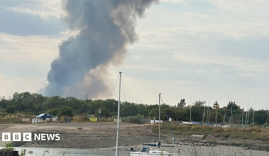 Firefighters tackling large industrial unit blaze in Essex - BBC