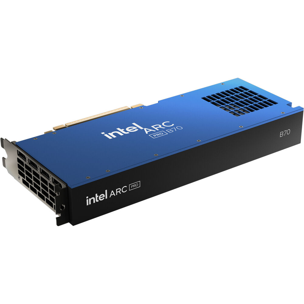 The Intel Arc Pro B70 GPU pictured