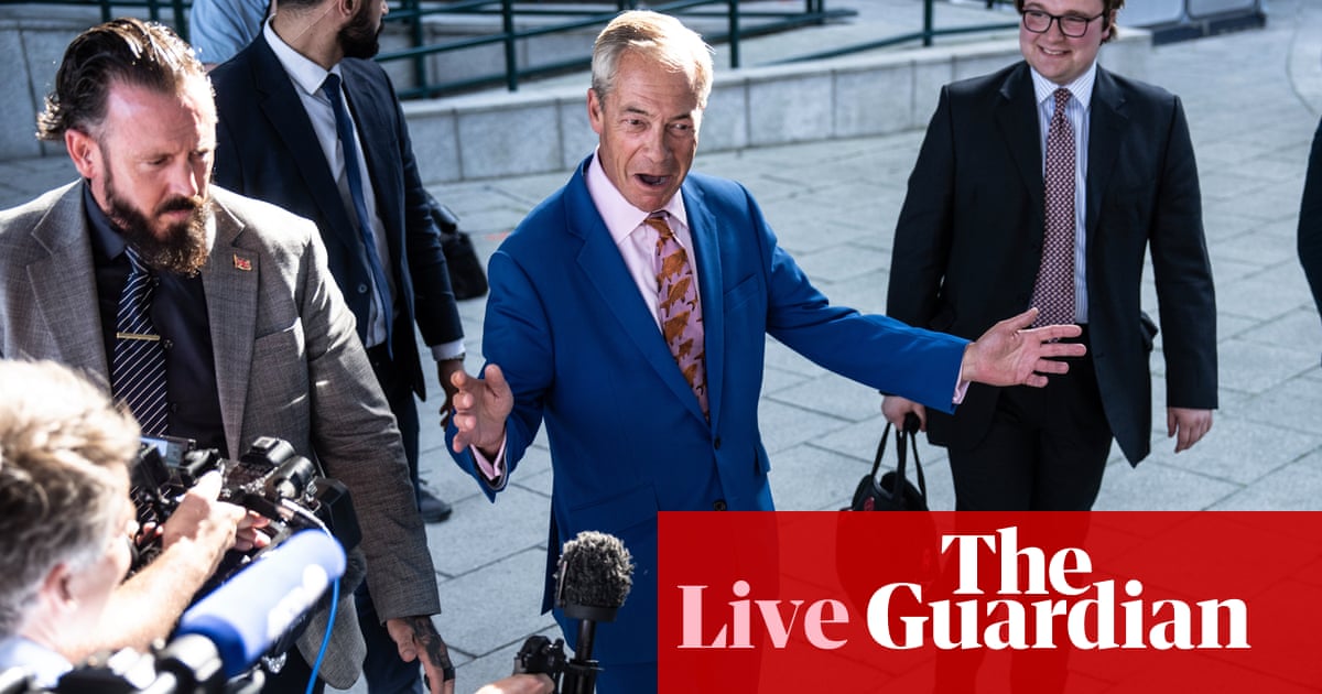 Labour calls on Farage to ‘come clean’ over £5m gift and work with crime agency over money laundering concerns - UK politics live | Politics