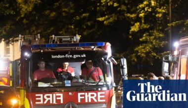Homes evacuated as firefighters tackle railway embankment blaze in east London | London