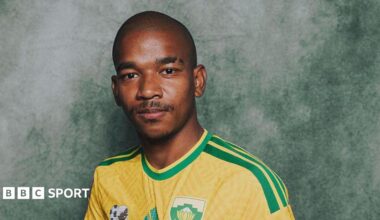 Jayden Adams of South Africa poses for a portrait during the official Fifa World Cup 2026 portrait session