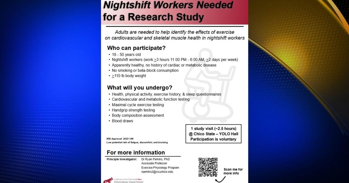 Night shift workers in Chico needed for CSU health research | Local