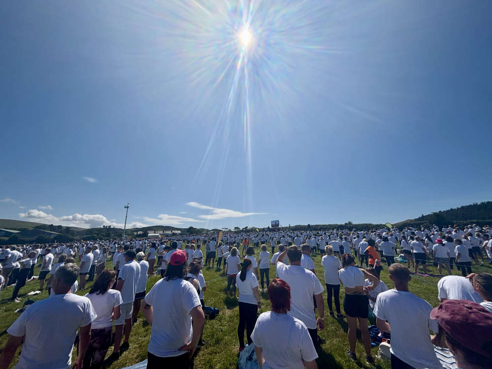 Almost 3,000 take part in Pilates world record attempt at Knockaloe