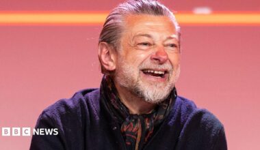 Actor Andy Serkis during C2E2 on the main stage for the "There and Back Again: A Lord of the Rings Cast Reunion" at McCormick Place on April 11, 2025 in Chicago, Illinois