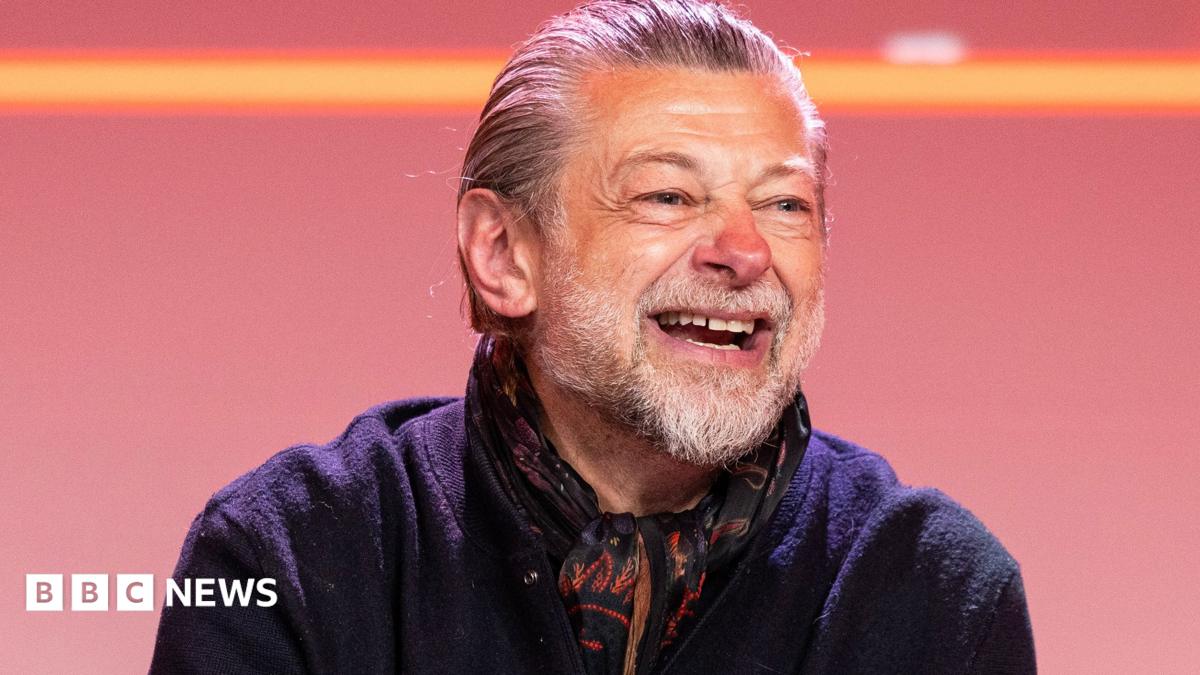 Actor Andy Serkis during C2E2 on the main stage for the "There and Back Again: A Lord of the Rings Cast Reunion" at McCormick Place on April 11, 2025 in Chicago, Illinois