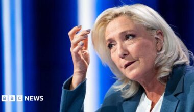 President of Rassemblement National parliamentary group Marine Le Pen poses poses ahead of a television interview entitled "Le Grand Entretien" broadcast on French news channel LCI, in Boulogne-Billancourt, southern of Paris on July 1, 2026