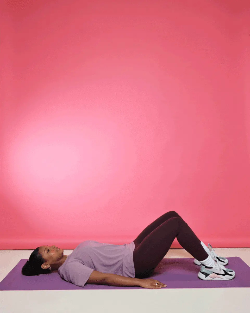pelvic tilt core exercise (Tyler Essary / TODAY)