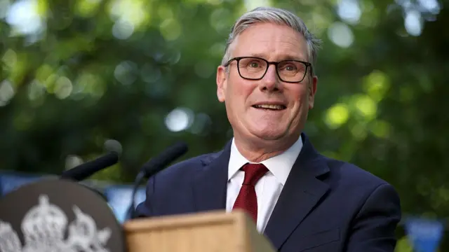 Britain's Prime Minister Keir Starmer speaks during a reception for NHS staff at 10 Downing Street in London on July 6, 2026.