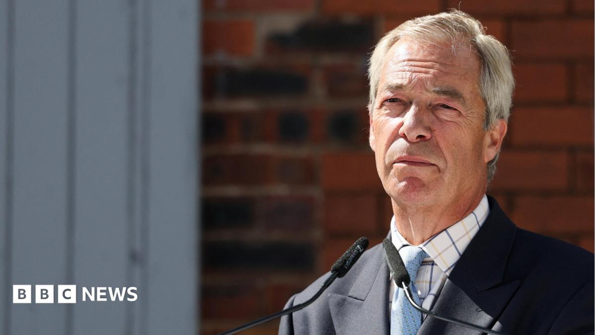 Reform UK leader Nigel Farage attends a press conference ahead of the June 18 Makerfield by-election, in Ashton-in-Makerfield, June 10, 2026