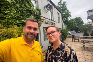 Martin and Rowena Sanderson at The Stags Head