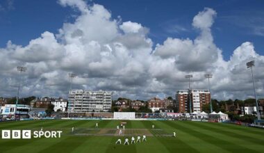 General view on Day 2 of the Rothesay County Championship Division 1 match between Sussex and Hampshire at The 1st Central County Ground on September 09, 2025 in Hove, England.