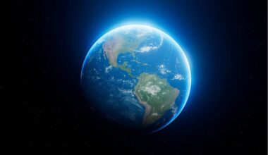 Entire globe in night sky