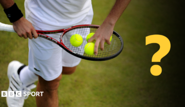 Unknown tennis player on question graphic