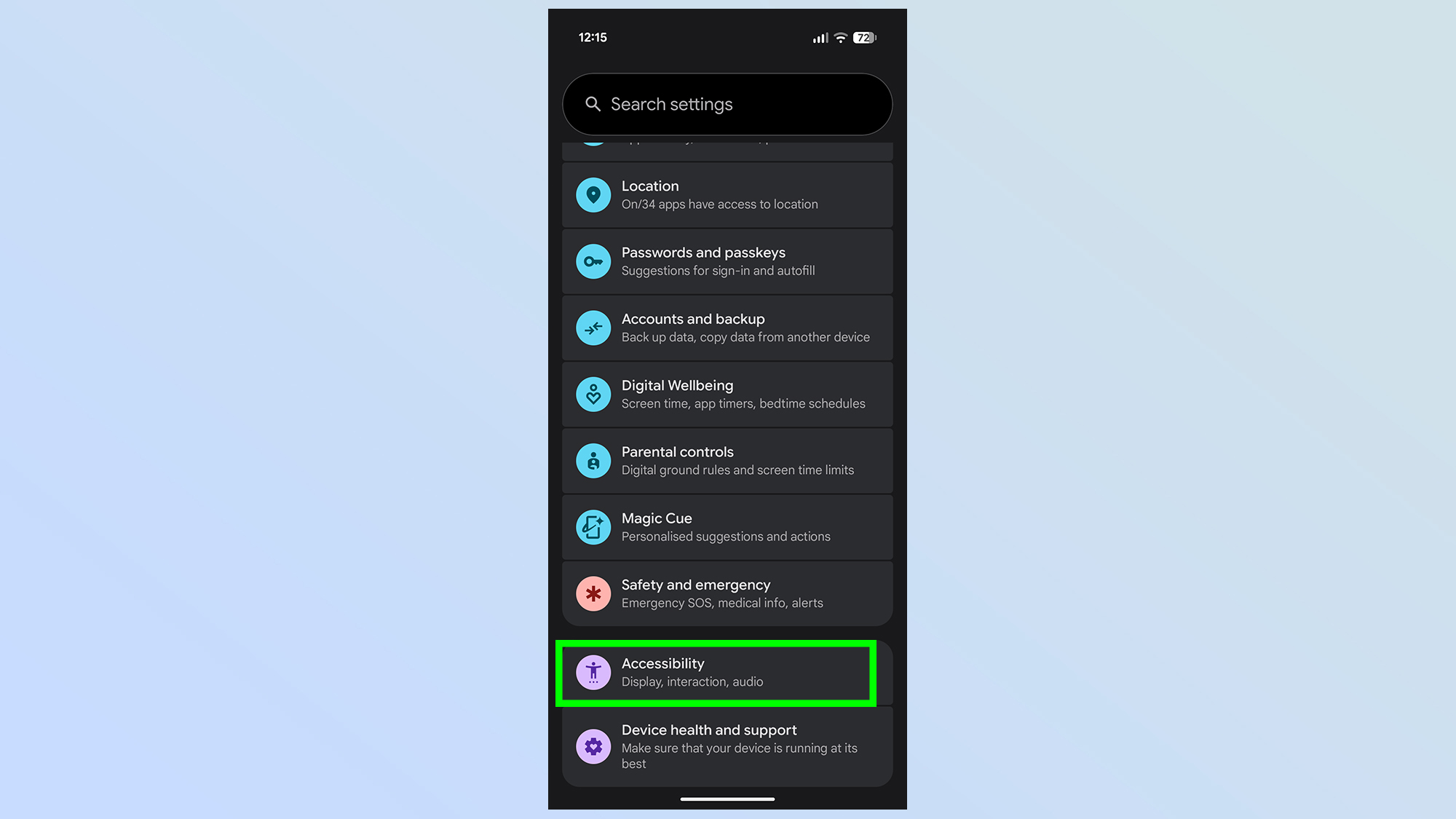 android accessibility shortcut how to