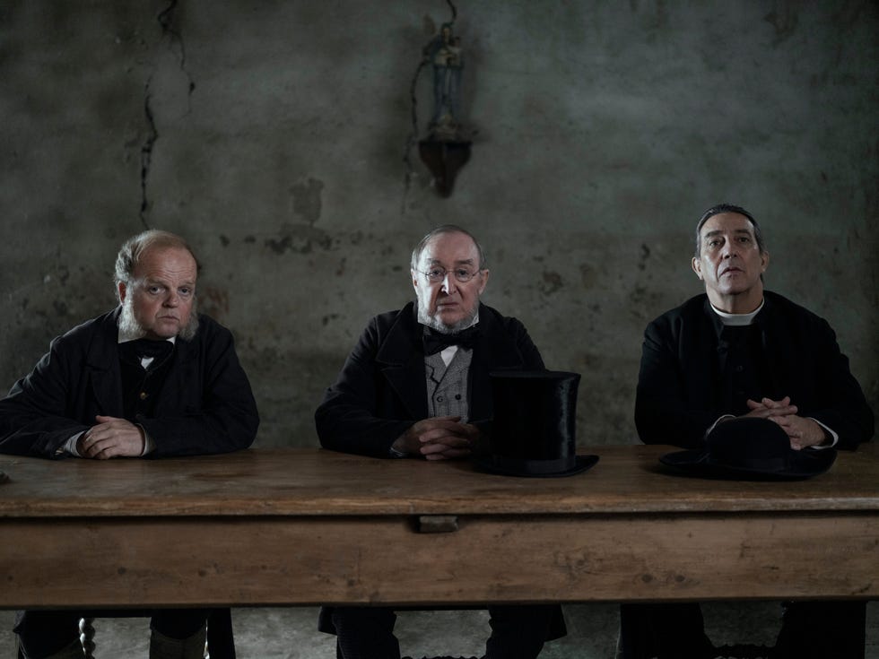 Toby Jones, Dermot Crowley and Ciarán Hinds in The Wonder toby jones, dermot crowley and ciarán hinds in the wonder