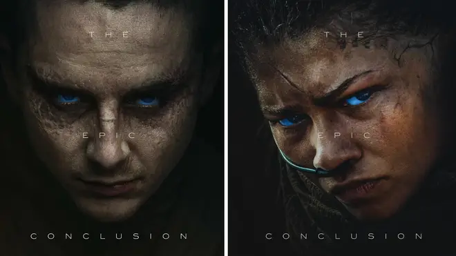 Timothée Chalamet as Paul Atreides and Zendaya as Chani in Dune Part Three