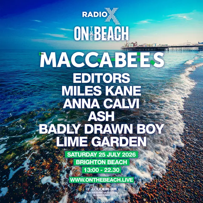 The poster for The Maccabees' line up at Radio X On The Beach