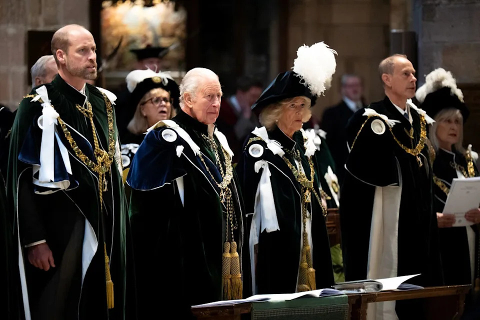 Prince William, King Charles, Queen Camilla and Prince Edward attend the Thistle Service at St Giles' Cathedral on July 1, 2026 in Edinburgh, Scotland.Credit: Aaron Chown - WPA Pool/Getty
