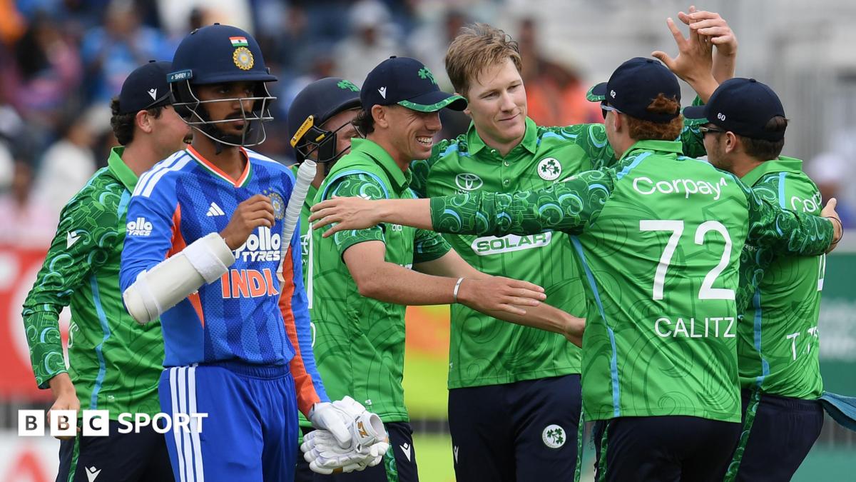 Ireland celebrate beating India at Stormont